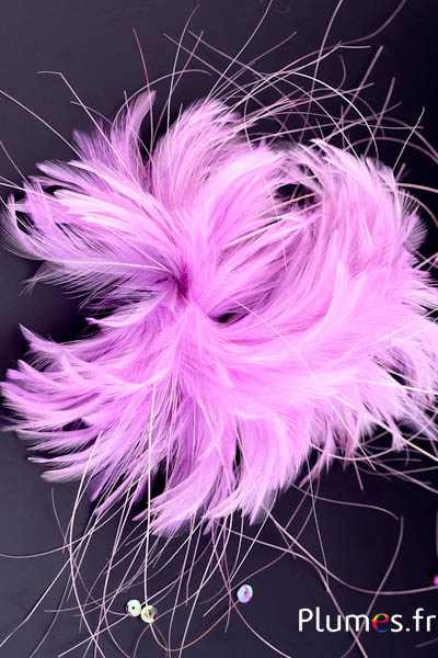 Bijou coq forme tourbillon - Ø 15 cm - lilas